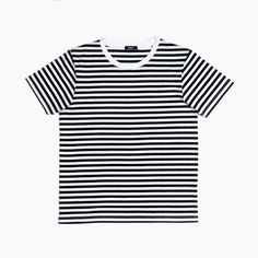 Jasper - White and Black | Straight To Hell Apparel Everyday Horizontal Stripe Short Sleeve T-shirt, Casual Summer T-shirt With Three Stripes, Everyday Crew Neck T-shirt With Vertical Stripes, Casual Cotton T-shirt With Contrast Stripes, Classic White T-shirt With Contrast Stripes, Basic Striped Short Sleeve Tops, White T-shirt With Contrast Stripes For Summer, White Contrast Stripes T-shirt For Summer, Everyday Cotton Tops With Striped Hem