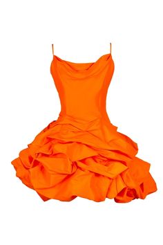 Serenity Dress Neon Orange – CELIA B Deep Orange, Summer Skin, Cowl Neckline, Orange Dress, Short Skirt, Neon Orange, British Indian, The Deep, Bridesmaid Dress