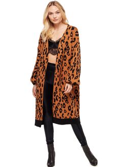 leopard print knit cardigan Animal Print Cardigan, Cropped Turtleneck, Leopard Cardigan, Leopard Print Cardigan, Long Balloons, Printed Cardigan, Printed Rompers, Open Front Cardigan, Winter Months