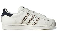 (WMNS) adidas originals Superstar 'White Leopard' IF7615 Trendy Adidas Streetwear Sneakers, Trendy Adidas Sneakers For Streetwear, Trendy Adidas Sneakers With Logo, Trendy Lace-up Adidas Sneakers, White Sportswear Sneakers, Trendy White Adidas Sneakers, White Athleisure Sneakers With Speckled Midsole, White Three Stripes Sneakers For Spring, Animal Print Outfits