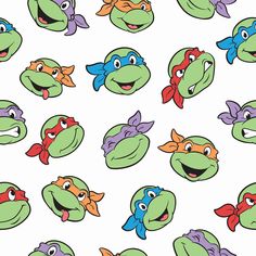 Teenage Mutant Ninja Turtles Character Faces Peel and Stick Wallpaper Peel and Stick Wallpaper RoomMates Roll White Ninja Turtles Wallpaper, Turtle Background, Turtle Wallpaper, Ninja Wallpaper, Raphael Ninja Turtle, Tmnt Birthday, Ninja Turtles Birthday Party, Character Faces, Tmnt Characters