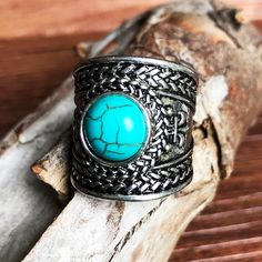 Make a bold statement with our Bohemian Turquoise and Green Turquoise Ring, featuring an exaggerated design with inlaid green?turquoise for a unique and eye-catching look. ?Made with high-quality alloy and meticulously crafted, this ring captures the essence of European and American fashion with a touch of exotic style. ?This charming ring makes a perfect gift for fashion-forward friends, mothers, or loved ones, and is suitable for various celebrations and milestones. ?Available in sizes 17mm, 1 Return To Nature, Vert Turquoise, Reindeer Headband, Bohemian Accessories, Exotic Fashion, Boho Accessories, Rhinestone Dress, Glitter Dress, American Fashion