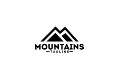 the logo for mountains tagline