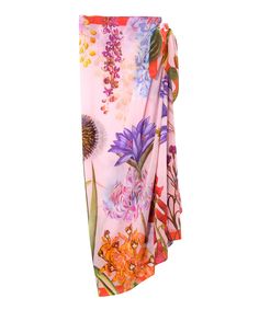 Go beyond the beach with this investment-worthy style in a stunning botanic print and elevated fabric that drapes beautifully! A sarong scarf (also known as a pareo) is a classic summer cover-up that is the epitome of versatility. Worn casual or chic, this beach-ready essential can be a dress, a skirt, or a scarf. Dimensions: 42" x 70" Materials: 80% cotton / 20% silk ​ Pink Sarong For Beach Cover-up In Spring, Spring Beach Sarong With Tropical Print, Spring Tropical Print Sarong Beachwear, Floral Print Beach Sarong For Vacation, Tropical Floral Print Sarong For Summer, Spring Beachy Wrap Sarong, Tropical Sarong For Spring Beach Party, Hawaiian Sarong For Spring Poolside, Hawaiian Style Sarong For Spring Poolside