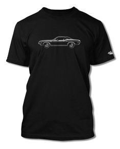 a black t - shirt with an old car drawn on it