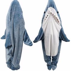 PRICES MAY VARY. Flannel Shark Blanket Imported Shark Blanket: This blanket hoodie is shark-themed, designed to mimic the appearance of a shark. It's adorable and realistic, featuring a large Shark head hoodie that gives the fun impression of being "swallowed" by a shark, adding a playful touch when worn at home Comfortable Flannel: Shark blanket is made from soft and comfortable flannel material, this shark onesie has a smooth feel and good warmth. The shark blankets can completely wrap your bo Matching Shark Jackets, Shark Sleeping Bag, Shark Onesie, Shark Blanket, Shark Costume, Christmas Gifts For Adults, Shark Costumes, Shark Hoodie, Mermaid Tail Blanket