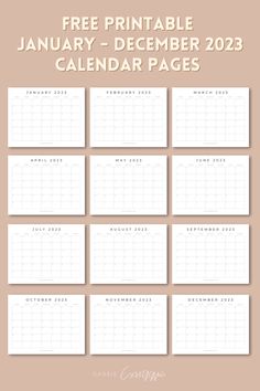 the free printable january - december 2021 calendar pages are on display in this page