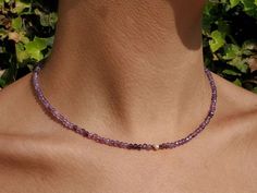 #eBay #eBayStore #eBaySeller #Necklace#Purple#Amethyst#TinyBeads#Faceted#Round#Elagent#AnimalsInsects #Nature #Beach #GamblingCasino #FamilyFriends #FairytaleFantasy #Ethnic #Holiday #FlowersPlants #Beauty #Halloween #Angels #Healing #CartoonTVMovieCharacters #HobbyCraft #CollegesUniversities #Awareness Adjustable Rondelle Necklaces Perfect For Gifts, Sead Bead Necklace, Natural Gemstone Necklace, Necklace Amethyst, Bead Charms Diy, Prom Jewelry, Jewelry Lookbook, February Birthstone, Amethyst Beads