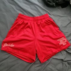 100% Brand New No Wear, No Tear Tag Removed But Never Wore Because I Bought Too Many 100% Authentic Sold Out On Main Website!!! Red Athletic Shorts With Built-in Shorts, Red Athletic Shorts With Elastic Waistband, Red 2-in-1 Athletic Shorts, Casual University Red Bottoms In Short Length, Casual University Red Short Bottoms, Casual University Red Short-length Bottoms, University Red Short Bottoms For Summer, University Red Summer Shorts, Summer Red Shorts