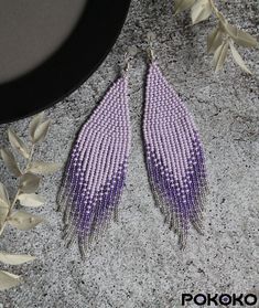 Light purple beaded earrings Fringe pastel seed bead earrings | Etsy Purple Beaded Earrings, Beadwork Earrings, Purple Beaded, Luxury Earrings, Earrings Diy, Boho Style Jewelry, Bohemian Earrings, Earrings Long, Bead Jewelry