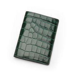 Green Glossy Leather Passport Holder By Gentcreate Leather Passport Holder, Frequent Traveler, Passport Case, Leather Passport Cover, Luggage Cover, Passport Wallet, Crocodile Pattern, Passport Cover, Travel Wallets