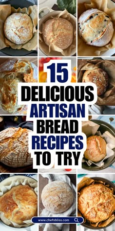 Discover the world of artisan bread with these 15+ artisan bread recipes that will elevate your baking game. From rustic sourdoughs to perfectly crusty baguettes, this collection offers recipes for both beginners and seasoned bakers. Whether you're craving classic European-style loaves or modern takes with exciting flavors, these recipes provide detailed instructions and tips to help you create bakery-worthy bread right in your kitchen. Homemade Artisan Bread, Baking Games, Impressive Recipes, Bread Recipes Homemade, Artisan Bread