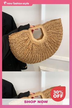 knowfashionstyle Casual Daily Solid Weave Bags Trendy Summer Hobo Bag For Shopping, Trendy Handheld Hobo Bag For Spring, Trendy Beige Hobo Bag For Spring, Trendy Vacation Clutch Bag, Versatile Summer Handheld Satchel, Trendy Handheld Beach Bag For Shopping, Trendy Summer Hobo Bag, Casual Beige Clutch Bag, Casual Spring Clutch Bag