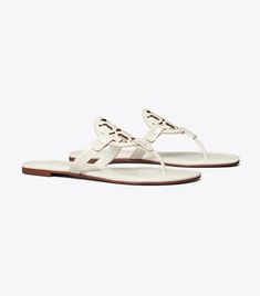 Miller Sandal, Patent Leather: Women's Shoes | Tory Burch Latin Fashion, Simple Sandals, Miller Sandal, Tory Burch Sandals, Sandals White, Leather Sandals Women, Mexican Culture, Footwear Design Women, Designer Sandals