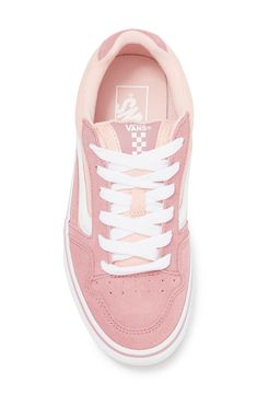 A cushioned collar adds support to an everyday sneaker built with classic Van's detailing for added charm. Leather and textile upper/textile lining/synthetic sole Imported Die Antwoord, Vans Vans, Pretty Shoes Sneakers, Christmas Board, Classic Vans, Woman's Fashion, Vans Shop, Academia Aesthetic, Pretty Shoes