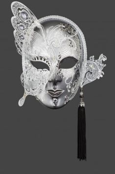 Silver Venetian Butterfly authentic venetian mask in papier mache with metal decoration. Handcrafted according to the original Venice carnival tradition. Manufactured in Venice by the famous venetian masters. Each item is provided with certificate of authenticity. H30 x W30 cm Silver Masquerade Mask, Gold Masquerade Mask, Masquerade Ball Mask, Ball Mask, Female Mask, Venice Carnival, Venetian Masks, Half Face Mask, Venetian Mask