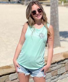 The ultimate slouchy tank! This muscle tank is perfect for a gym session or morning run, or just paired with fun denim shorts!  Be sure to add a monogram for a personalized touch!* 3.5 oz., 91/9 polyester/combed and ringspun cotton, 40 singles* Low cut armholes* Curved bottom hem* Relaxed, drapey fit* Side seams Fun Denim, Morning Run, Morning Running, A Gym, Muscle Tank, Muscle Tanks, Low Cut, Tank Top Fashion, Bella Canvas