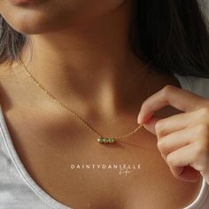 Our delicate Three Birthstone Necklace showcases vibrant birthstones that bring a touch of color and deep meaning to your daily style. Its subtle design effortlessly enhances any outfit, adding a distinctive and captivating touch. * Adjustable Extender Chain Size: 40+5cm * Material: 304 Stainless Steel * Finish: Silver * Closure: Lobster Claw H O W ∙ T O ∙ O R D E R 1 - Select your preferred necklace finish. 2 - Choose the birth month gemstone: January - Garnet February - Amethyst March - Aquama Everyday Green Birthstone Necklace, Minimalist Gemstone Necklaces For May Birthstone, Minimalist May Birthstone Crystal Necklace, Green Minimalist Gemstone Birthstone Necklace, Minimalist Birthstone Crystal Necklaces For Jewelry Making, Minimalist Green Charm Necklace For Everyday, Minimalist Green Charm Necklace For Everyday Wear, Dainty Green Birthstone Necklace For Everyday, Green Minimalist Charm Necklace For Everyday