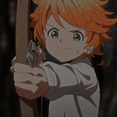 an anime character with blonde hair and green eyes is holding a knife in his hand