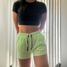 These Are Men’s 5” Gymshark Shorts, But Look Super Cute With Rolled Waistband! - Light Green Color (Slightly Sheer But Fine With Nude Underwear) - No Tags But Never Worn! Green 4-way Stretch Athletic Shorts For Gym, Green Nylon Breathable Shorts, Green Moisture-wicking Athletic Shorts, Green 4-way Stretch Sports Shorts, Gymshark Shorts, Green 4-way Stretch Nylon Athletic Shorts, Light Green Color, Shorts Athletic, Athletic Shorts