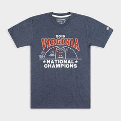 Coach Tony Bennett led the 2018-2019 UVA men's basketball team all the way to the Final Dance, where they sealed the deal with an 85-77 victory over Texas Tech. It was an incredibly exciting season that ended with three exciting games- each of which we've commemorated on this "2019 Champions" tee. Products are mocked up on a size S. Graphics may appear smaller on larger sizes. Collegiate Basketball T-shirt With Team Logo, Basketball Team Logo T-shirt, Collegiate Basketball T-shirt With Team Name, Tee Design Inspiration, Tony Bennett, Tees Design, Texas Tech, Basketball Team, Graphic Tee Design