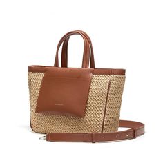 Discover the Perfect Beach Companion Embrace elegance and functionality with our stunning woven beach tote. Designed for the modern woman, this large capacity handbag seamlessly blends style and practicality, making it an essential addition to your summer wardrobe. Whether you're headed to the seaside, planning a weekend getaway, or simply running errands in town, this versatile bag is your go-to accessory. Features That Impress Crafted from high-quality microfiber synthetic leather, this beach tote boasts a soft yet durable construction that ensures longevity. The intricate knitting pattern adds a touch of sophistication, while the casual tote shape offers ample space for all your essentials. The interior is thoughtfully designed with a zipper pocket and compartment, keeping your belongin Straw Beach Bag For Shopping, Natural Satchel With Removable Pouch For Vacation, Elegant Brown Beach Bag For Vacation, Shopping Beach Bag With Braided Top Handles, Shopping Beach Bag With Top Handle And Braided Handles, Elegant Bucket Bag With Braided Handles For Beach, Top Handle Beach Bag With Braided Handles For Shopping, Daily Use Summer Beach Bag, Daily Use Summer Beach Bag With Top Handle