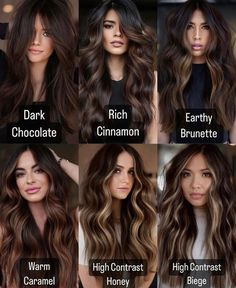 Balayage Hair Color For Black Hair, Dark Brunette Hair With Caramel Highlights, Fall Hair Tones, Edgy Brown Hair Color, Boho Haircolor, Latina Balayage Hair, Hair Color For Latinas, Vibrant Balayage, Fall 2024 Hair Color Trends Brunette