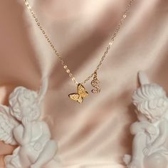 This custom butterfly necklace is perfect for any occasion! It is so dainty and gorgeous, it'll make a perfect gift for anyone. Each piece is handmade and will come with a stunning SuedeFox giftbox.  (Swipe to see length chart) -18k Gold Plated Chain ✨-925 Sterling Silver Butterfly Charm ✨-Czech Crystals  ✨-Comes in a gorgeous SuedeFox jewelry box  ✨ Gold Necklaces With Butterfly Knot For Gift, Gold Butterfly Knot Necklace For Gift, Gold Necklace With Butterfly Knot For Gift, Mother's Day Jewelry With Butterfly Charm, Mother's Day Butterfly Jewelry With Butterfly Charm, Personalized Butterfly Necklaces For Mother's Day, Personalized Butterfly Necklace For Mother's Day, Mother's Day Butterfly Charm Jewelry, Mother's Day Personalized Butterfly Necklace