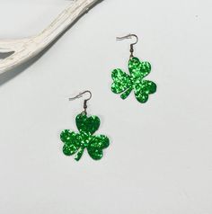 Under the rainbow saint Patrick's green earrings Green Pierced Jewelry For Party, Green Nickel-free Party Earrings, Nickel-free Green Earrings For Party, Green Pierced Earrings For Party, Nickel-free Green Dangle Earrings, Green Nickel Free Dangle Earrings, Green Nickel-free Dangle Earrings, Nickel-free Green Drop Earrings, Green Nickel-free Drop Earrings