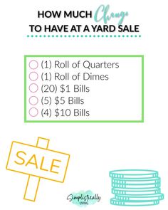 a yard sale sign with the words how much does it cost to have at a yard sale