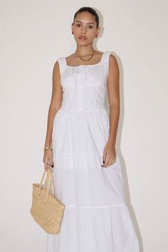 Cotton long tiered dress self100%cotton, lining100%cotton Summer Cotton Tiered Midi Dress, Summer Tiered Cotton Midi Dress, Tiered Cotton Dresses For Daytime, White Tiered Maxi Dress For Daywear, White Cotton Midi Dress With Ruffles, White Tiered Midi Dress For Daywear, White Cotton Maxi Dress With Ruffles, Cotton Midi Dress With Ruffles For Daytime, Long Tiered Dress