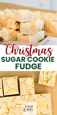 Enjoy the ultimate holiday treat with this rich and creamy sugar cookie fudge! This easy fudge recipe is cookie-studded, packed with white chocolate, and perfect for a Christmas dessert.