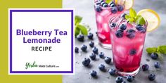 blueberry tea lemonade recipe with fresh berries