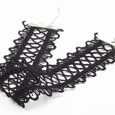 New. One Size Fits All Adjustable. Black. Frilly Pattern. Black Clavicle Chain Choker For Festivals, Edgy Black Choker With Clavicle Chain, Elegant Black Choker With Adjustable Chain, Edgy Black Chain Necklace For Party, Black Festival Jewelry With Adjustable Chain, Black Adjustable Chain Jewelry For Festivals, Edgy Black Chain Necklace For Gifts, Trendy Black Festival Choker, Black Choker With Adjustable Chain As Gift