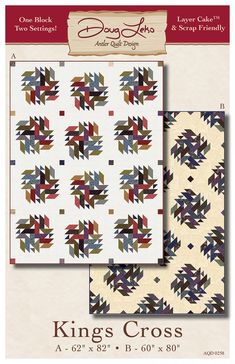 Kings Cross Doug Leko, Cross Quilt Pattern, Quilt Top Patterns, Cross Quilt, Twin Quilt Size, Kings Cross, Sampler Quilt, Quilt Design, Quilt Designs