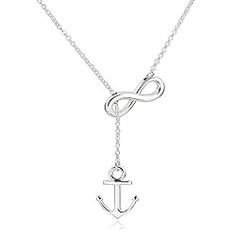 an anchor necklace on a white background