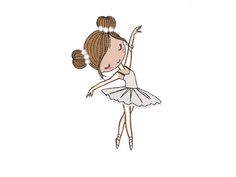 a ballerina girl with her arms in the air