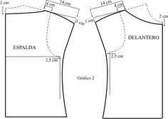 the front and back view of a sewing pattern