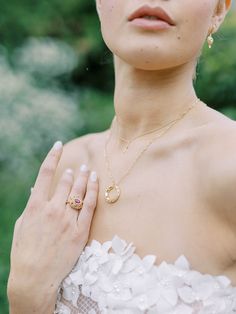 18k Yellow Gold, 1.43 Rhodalite Garnet, 1.50ct Pink Sapphires, and .90CT Orange Sapphires My mother, Jackie O, and Sophia Loren influenced my jewelry aesthetic. All of them have an effortless style worn with incredible statement jewelry. I have emulated their vibe and wear my statement pieces with jeans and a white tee shirt. This aesthetic inspired the 'Pretty in Pink' Ring. The delicate beauty of the sea urchin inspired its design with its inverted gemstones separated by gold beading. I chose Pink Sapphire Round Cut Jewelry For Wedding, Pink Sapphire Round Cut Wedding Jewelry, Yellow Gold Pink Sapphire Rings For Wedding, Wedding Rings In Yellow Gold With Pink Sapphire, Pink Sapphire Fine Jewelry For Wedding, Fine Jewelry Pink Sapphire Wedding Ring, Rose Gold Pink Sapphire Jewelry For Wedding, Wedding Jewelry In Recycled Gold With Solitaire, Solitaire Recycled Gold Wedding Jewelry