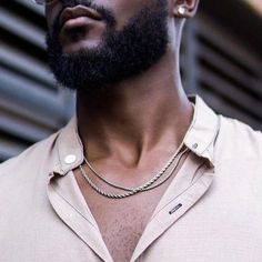 Teaching Men's Fashion – RoseGold & Black Minimalist Metal Jewelry With Rope Chain, Classic Everyday Rope Chain Jewelry, Minimalist Metal Rope Chain Jewelry, Silver Rope Chain Jewelry For Everyday, Silver Double Chain Necklace For Gift, Minimalist Sterling Silver Rope Chain Jewelry, Everyday Silver Rope Chain Jewelry, Trendy Cuban Link Jewelry Gift, Minimalist Stainless Steel Rope Chain Jewelry