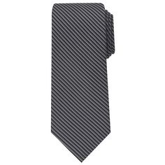 For the well-dressed man. Add an extra element of style to your dress apparel with this men's Bespoke striped skinny tie. For the well-dressed man. Add an extra element of style to your dress apparel with this men's Bespoke striped skinny tie. Watch now for simple tie-tying tips. Striped pattern Narrow width complements slim, modern dress apparel Imported 2.75-inch width Spot clean Polyester Size: One Size. Color: Black. Gender: male. Age Group: adult. Classic Vertical Stripes Tie For Black Tie Events, Classic Vertical Stripes Ties For Black Tie Occasions, Classic Black Tie With Vertical Stripes, Classic Ties With Vertical Stripes For Black Tie Events, Striped Suit And Tie Accessories For Work, Fitted Striped Ties For Black Tie Events, Striped Ties For Workwear, Formal Striped Fitted Suit And Tie Accessories, Fitted Pinstripe Ties For Business