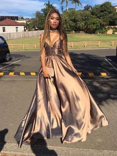 A-Line/Princess Sleeveless V-neck Floor-Length Ruffles Satin Dresses - Prom Dresses Cheap Prom Dresses Long, Baddie Outfit, Prom Dress Evening, Graduation Dresses, A Line Prom Dresses, Satin Prom Dress, Dreamy Dress, Ținută Casual, Dress Evening