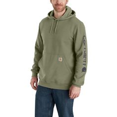 PRICES MAY VARY. Attached three-piece hood with drawcord closure Front handwarmer pocket Stretchable, spandex-reinforced rib-knit cuffs and waistband Carhartt signature logo printed on left sleeve Carhartt label sewn on pocket Carhartt Logo, Carhartt Hoodie, Hooded Sweatshirt Men, Mens Hooded, Carhartt Mens, Boys Shirts, Three Piece, Signature Logo, Hand Warmers