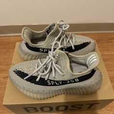 Adidas Yeezy Boost 350 Size 4 In Big Kids 6 In Women’s Only Tried On Comes With Box Yeezy Sply 350, Yeezy 350 Shoes, Adidas Shoes Yeezy, Yeezy 350 Boost, Pretty Sneakers, 350 Boost, Yeezy Slides, Adidas Yeezy 350, Yeezy 350