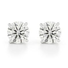 Prazana® Lab-Grown Diamonds 2.00ctw round white lab-grown diamond, rhodium over 14k white gold stud earrings. Measure approximately 1/4"L x 1/4"W and have screw back backings. IGI certified H-I color, SI clarity minimum. Classic White Round Diamond Earrings, Classic White Brilliant Cut Diamond Earrings, Gia Certified White Diamond Earrings, 14k White Gold Brilliant Cut White Earrings, Classic White Diamond Earrings Vvs Clarity, White Brilliant Cut 14k White Gold Diamond Earrings, Classic White Diamond Earrings With Vs Clarity, Classic White Diamond Earrings Vs Clarity, White Diamond Earrings With Vvs Clarity, Round Cut