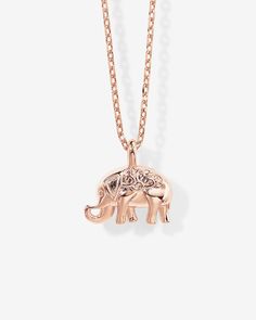 This dainty Elephant Pendant Necklace is perfectly understated—and ideal for everyday wear. Materials: 14K yellow, rose or white gold plated Measurements: Length: 19" Slider chain Elephant Pendant: 14mm x 13.3mm Dainty Engraved Rose Gold Necklaces, Dainty Engraved Rose Gold Necklace, Everyday Rose Gold Charm Necklace With Delicate Chain, Classic Rose Gold Charm Necklace With Delicate Chain, Classic Rose Gold Charm Necklace With Clavicle Chain, Everyday Rose Gold Tarnish Resistant Charm Necklace, Everyday Tarnish-resistant Rose Gold Charm Necklace, Classic Rose Gold Sterling Silver Charm Necklace, Rose Gold Sterling Silver Tarnish Resistant Charm Necklaces