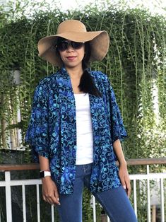 Outer Jacket in 100% Rayon Batik Cardigan Bali Batik | Etsy Summer Printed Patterned Outerwear, Summer Patterned Printed Outerwear, Summer Floral Print Patterned Outerwear, Oversized Bohemian Floral Print Outerwear, Oversized Bohemian Outerwear With Floral Print, One Size Floral Print Outerwear For Summer, One Size Summer Floral Print Outerwear, Summer Floral Print Outerwear One Size, Summer Floral Print One-size Outerwear