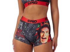 PSD Printed Boyshorts - Women's Underwear : Multi/Elf Nut Cracker Boyshorts : Exude modern femininity and your love of retro flavor with the PSD Boyshorts. The signature stretchy boyshort underwear boasts a mid rise and full coverage cut in a wild variety of exciting and enjoyable prints you will love. Boyshorts feature innovative quad stretch mesh fabric that is a perfect blend of poly and spandex. The perforated system now breathes even more to keep you cool and fresh underneath it all. Ultralight, soft to touch and super comfy. The new super microfiber elasticized waistband is the highest quality you'll find. The 3cm band follows the contours of your body and features moisture-wicking properties to create an ultra-flexible, incredibly soft and natural feeling band for comfortable all-da Stretch Graphic Print Shorts, Psd Shorts, Quad Stretch, Nut Cracker, Elf Movie, Stretch Mesh Fabric, Baggy Clothes, Triangle Bralette, Brand Store