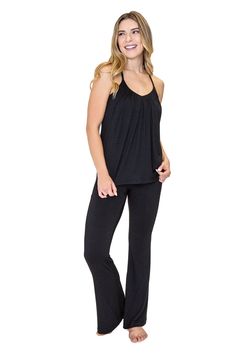 Take braless beyond the bedroom with this chicly styled top.  Unexpected guests? No problem! No need to throw on a sweatshirt to cover up the headlights. Got a zoom call? This is your go-to top for making everyday a bra free day.  Luxuriously soft & comfy A dream to sleep, lounge and live in. The Light Hug® inside Tie Dye Colors, Free Day, Slumber Party, Zoom Call, Slumber Parties, Party Tops, Pajama Top, Black Rib, Ribbed Fabric