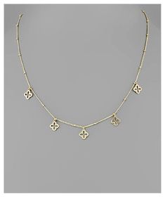 Simple but yet a statement! Rock this beauty as an everyday necklace. Clover Outline, Clover Charm, Everyday Necklace, Charm Necklace, Gold Necklace, Gold, Beauty